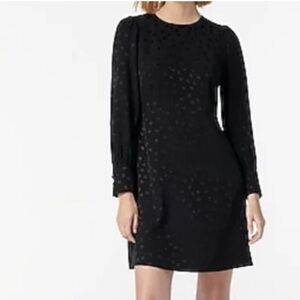 J. Crew Shift dress in jacquard floral dot A-line Shift Dress - Bubble Sleeve